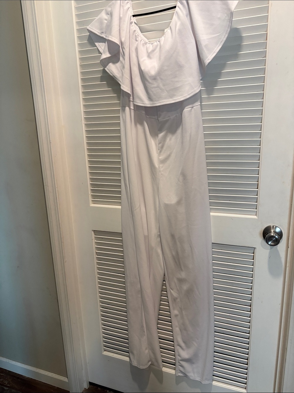 White Off-Shoulder Jumpsuit